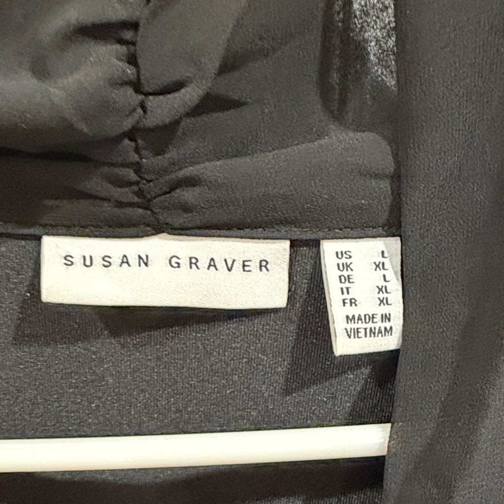 Susan Graver Black Women's Top - size Large - Picture 2 of 8